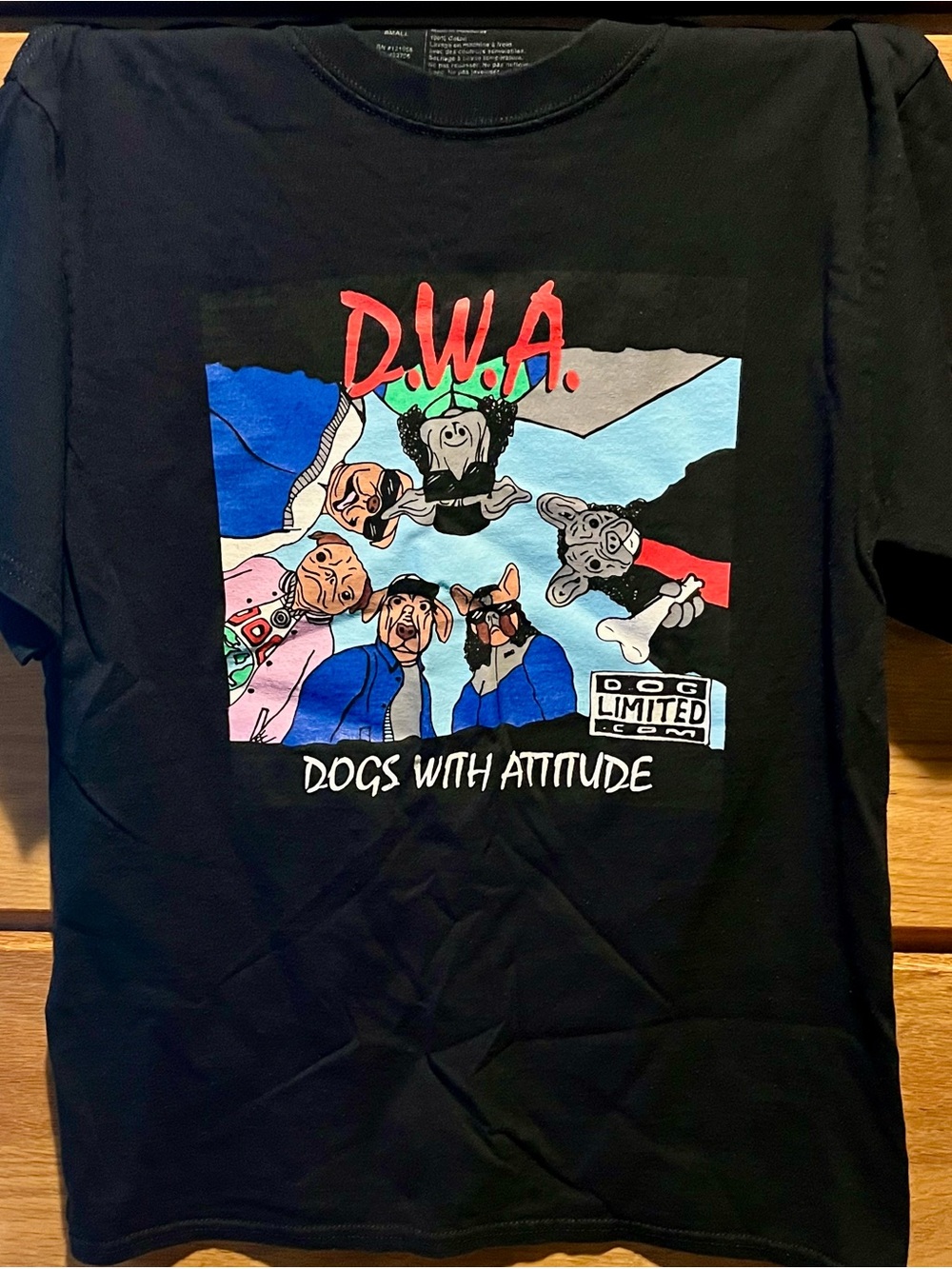 The Limited Black D.W.A. Dogs With Attitude Graphic Tee
